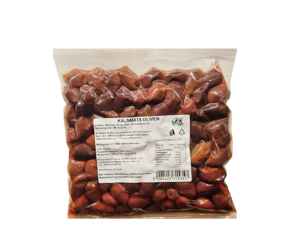 Kalamata Oliven 500g vakuumiert Latrovalis
