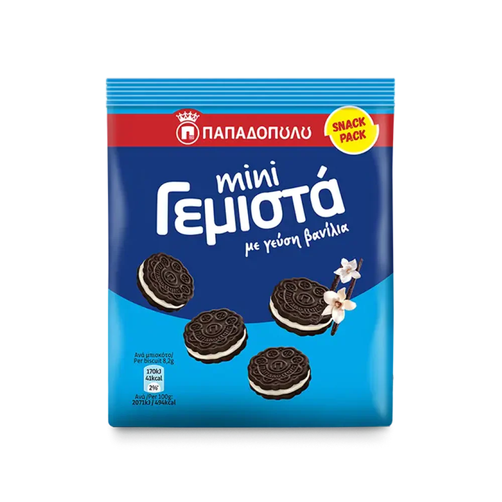 Doppelkekse mit Vanillecreme 90g Papadopoulou