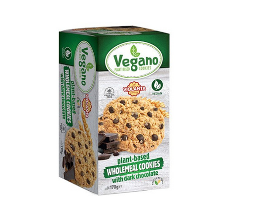 Vegane Vollkornkekse mit dunkler Schokolade VIOLANTA 170g