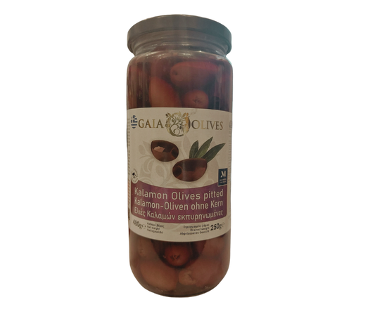 Kalamon Oliven ohne Kern 480g Gaia Olives