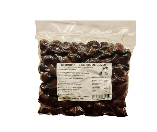 Oliven getrocknet 500g vakuumiert Latrovalis