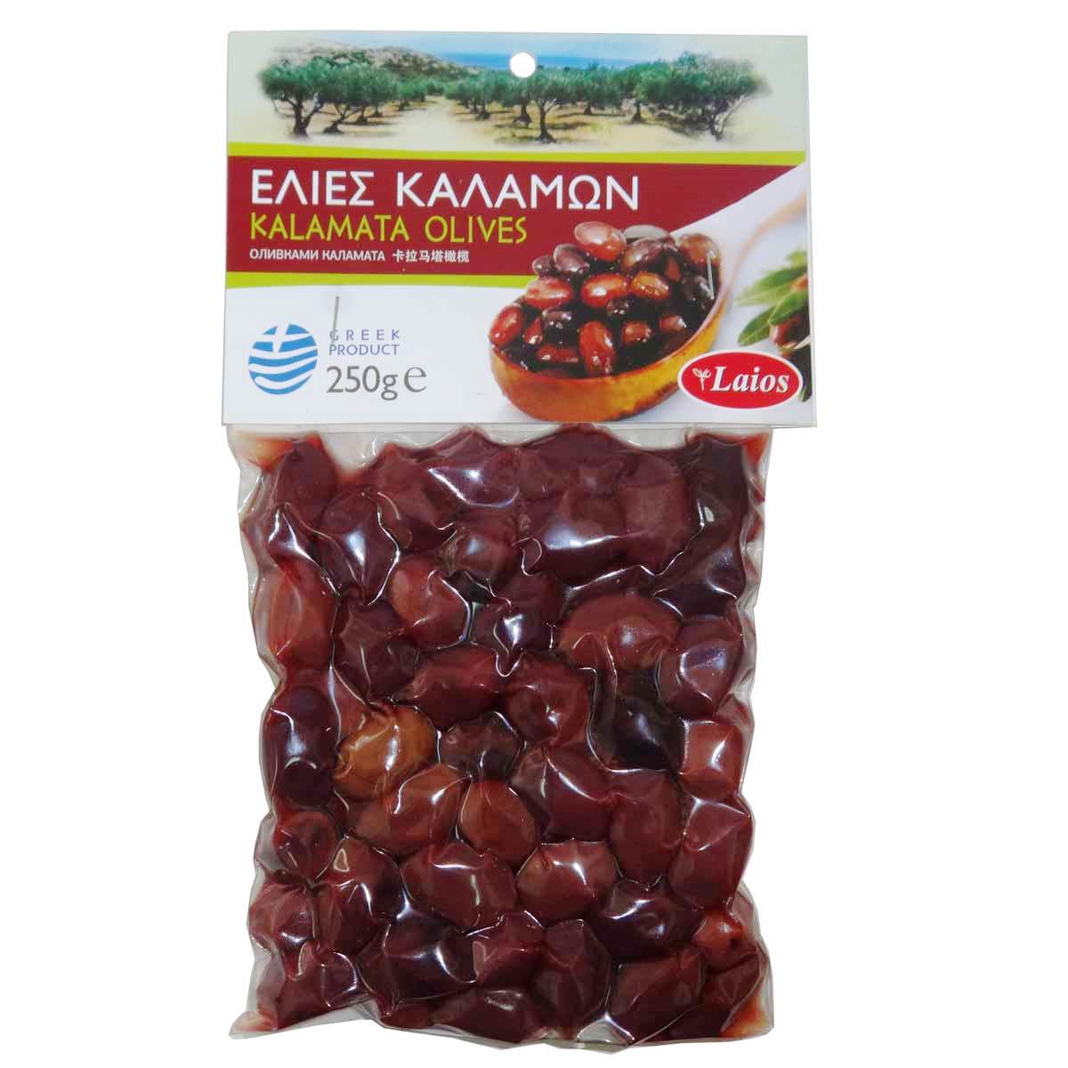 Kalamata Oliven ohne Salzzusatz 250gr Laios
