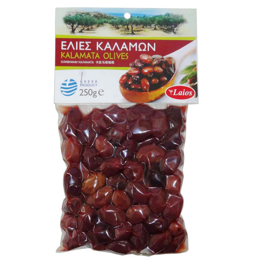 Kalamata Oliven ohne Salzzusatz 250gr Laios