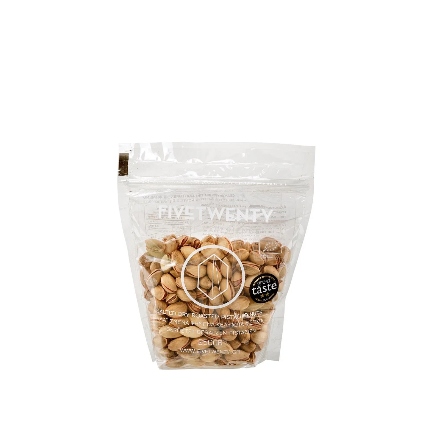 Griechische Ägina Bio Pistazien geröstet & gesalzen 250g FiveTwenty