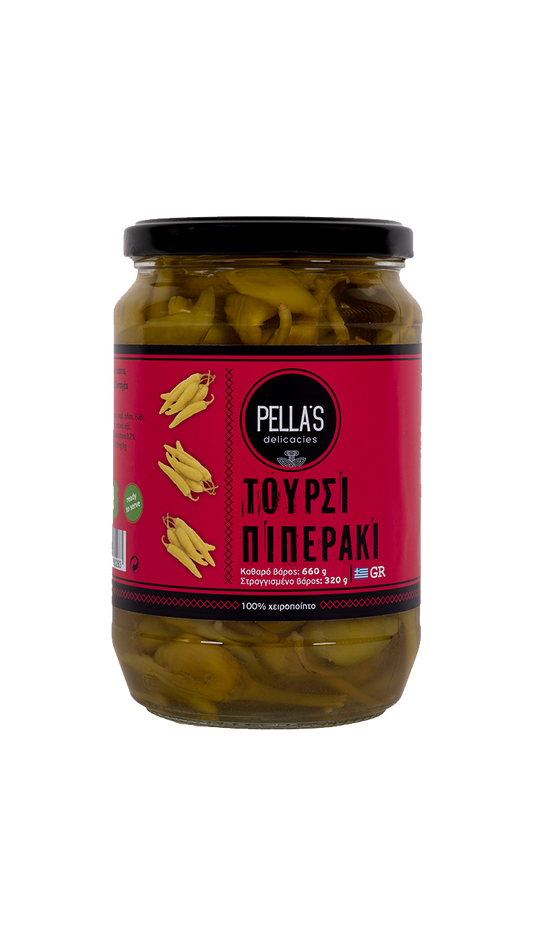 Saure scharfe Peperoni 614g Pella`s